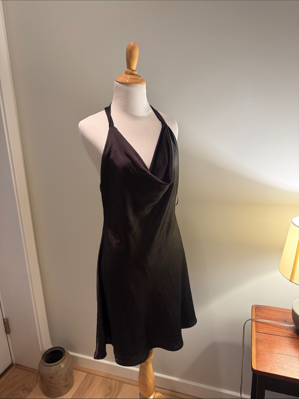 Altar’d State - Black Satin Mini Dress - MSRP 90. Asking $39 OBO. Worn 1x.